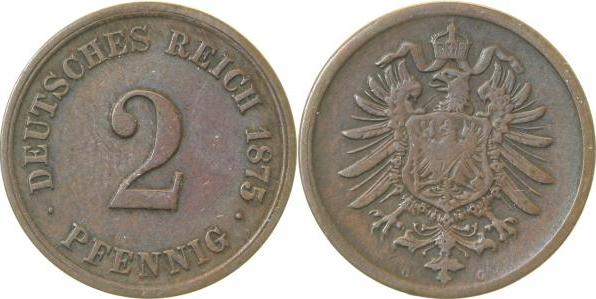 00275G~3.0 2 Pfennig  1875G ss J 002  