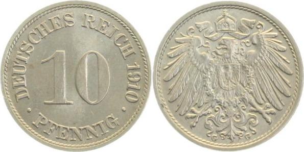 013n10G~1.2 10 Pfennig  1910G f. stgl !! J 013  