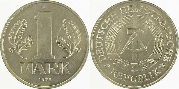 151475A~1.0a 1 Mark  DDR 1975A stgl./Erstabschlag (EA)! ! J1514  