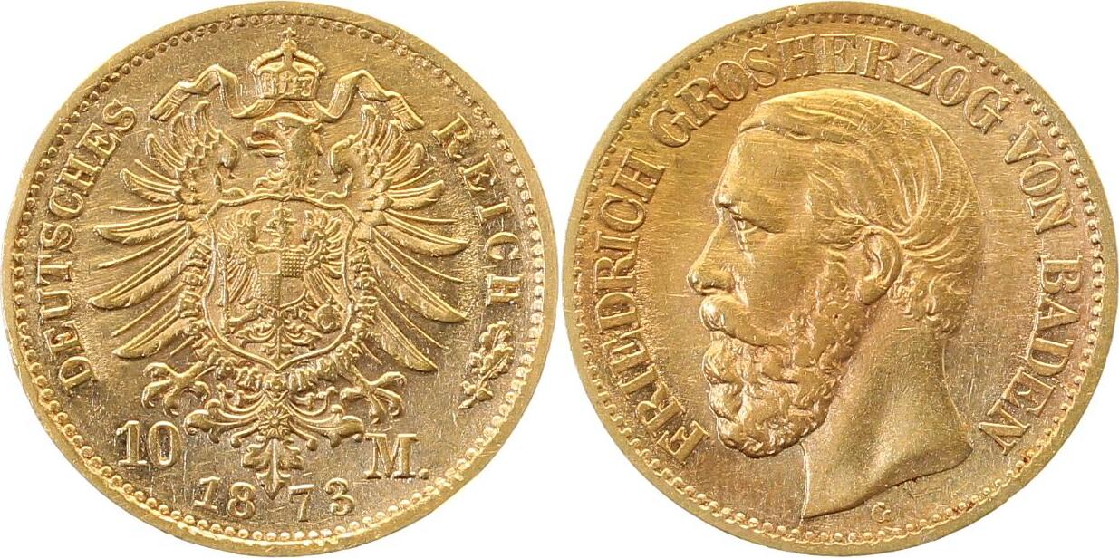 18373G~2.0-GG   Friedrich Baden 1873G vz !! J 183  