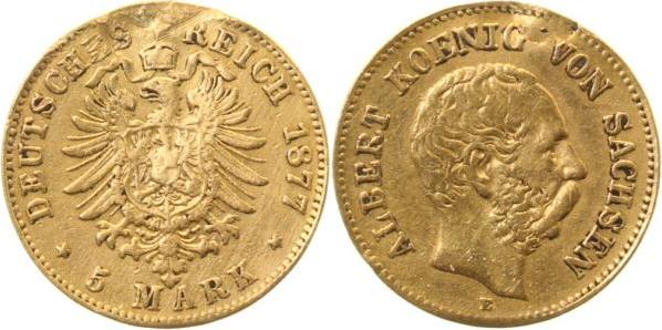 26077E~3.0-GG   Sachsen, Albert 1877E SS Henkelspur 260  