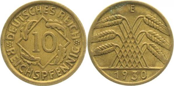 31730E~3.0 10 Pfennig  1930E ss J 317  