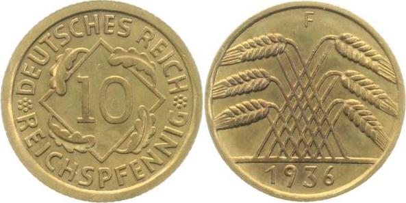 31736F~1.2 10 Pfennig  1936F prfr !! J 317  