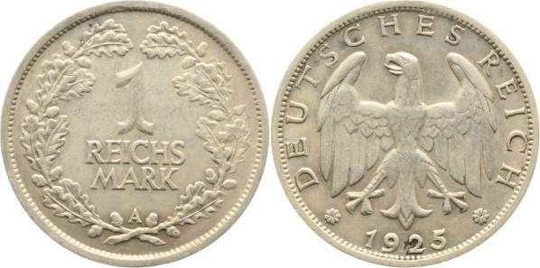 31925A~2.5 1 Reichsmark  1925A ss/vz J 319  