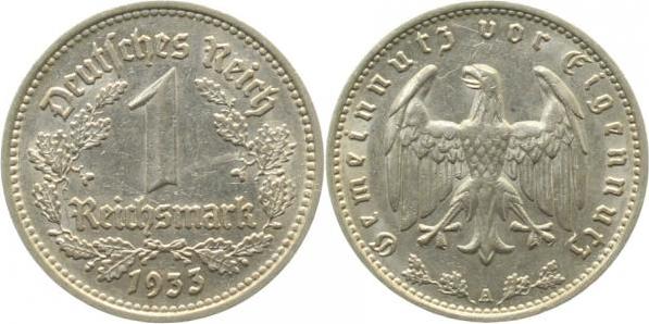 35433A~2.5 1 Reichsmark  1933A ss/vz J 354  