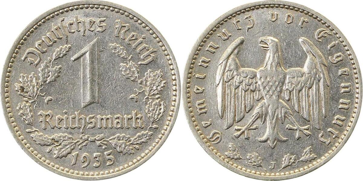 35435J~2.5 1 Reichsmark  1935J ss/vz J 354  