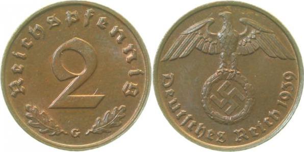 36239G~1.2 2 Pfennig  1939G prfr J 362  
