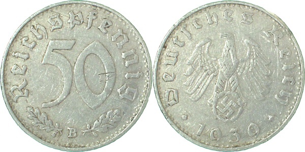 37239B~3.0 50 Pfennig  1939B ss J 372  