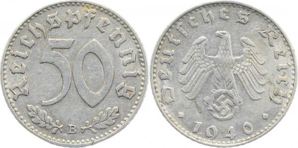 37240B~2.5 50 Pfennig  1940B ss/vz J 372  