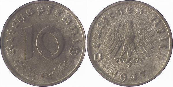 37547F~3.0 10 Pfennig  1947F ss J 375  