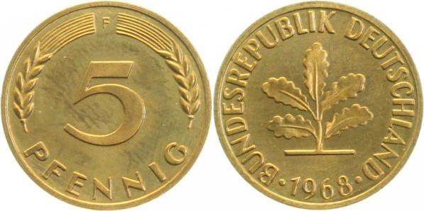 38268F~0.0 5 Pfennig  1968F PP 2000 Exemplare  J 382  
