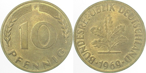 38369F~1.0 10 Pfennig  1969F stgl J 383  