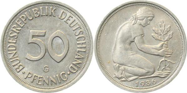 38486G~1.5 50 Pfennig  1986G f.bfr J 384  