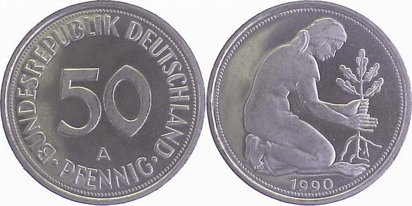 38490A~1.1a 50 Pfennig  1990A stgl EA !!! J 384  