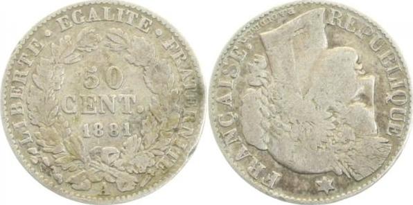 50-cent-1881   1881 Frankreich SS- null  