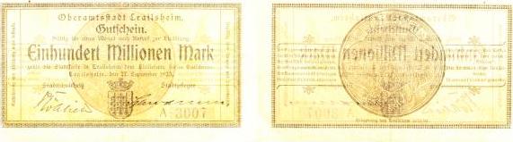 Crailsheim-4a   Crailsheim 1923 Notgeld f.druckfrisch selten Notgeld  