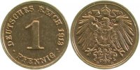 d 5 1 Pf P01013D2.5 1 Pfennig  1913D doppeltes Wertzeichen ss/vz J 010