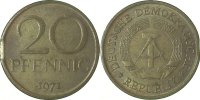     F1511a71-2.0 20Pfennig  DDR 1971 vz Zainende J1511a 13,00 EUR Differenzbesteuert nach §25a UstG zzgl. Versand