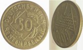 d  U31024A2.0 50 Pfennig  1924A vz undl. Rdprä J 310