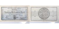 d 50 Million Mark Crailsheim-3b   Crailsheim 1923 Notgeld gebraucht selten Notgeld