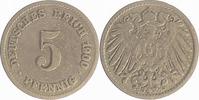     U01200G3.0 5 Pfennig  1900G  G wie C  SS J 012 8,00 EUR Differenzbesteuert nach §25a UstG zzgl. Versand