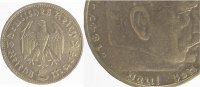 d 0 5 RM P36036D3.0 5 Reichsmark  36D ss Mzz. Fehlerhaft J 360