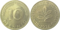     38374F~0.0V 10 Pfennig  1974F PP Ngb.42.1 J 383 4,00 EUR Differenzbesteuert nach §25a UstG zzgl. Versand