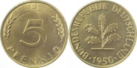  0.0 5 Pf   38250D~0.0 5 Pfennig  1950D PP 400 Exemplare  J 382 99,50 EUR Differenzbesteuert nach §25a UstG zzgl. Versand
