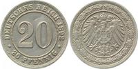     01492E~2.5 20Pfennig  1892E ss/vz J 014 95,00 EUR Differenzbesteuert nach §25a UstG zzgl. Versand