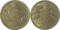     31730F~1.5b 10 Pfennig  1930F vz min.fleckig !!! J 317 18,00 EUR Differenzbesteuert nach §25a UstG zzgl. Versand