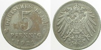  2.5 5 Pf   29721E~2.5 5 Pfennig  1921E ss/vz J 297 6,50 EUR Differenzbesteuert nach §25a UstG zzgl. Versand