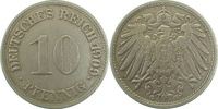     013n09G~2.8 10 Pfennig  1909G ss+ J 013 8,00 EUR Differenzbesteuert nach §25a UstG zzgl. Versand
