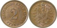 d 2 Pf 00276A~1.1b 2 Pfennig  1876A prfr/stg zaponiert J 002