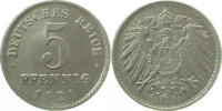  5 Pf   29721G~1.1V 5 Pfennig  1921G Rückseite 2x gepr. J 297 69,00 EUR Differenzbesteuert nach §25a UstG zzgl. Versand