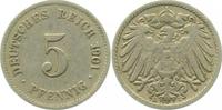  3.0 5 Pf   012n01G~3.0 5 Pfennig  1901G ss J 012 8,00 EUR Differenzbesteuert nach §25a UstG zzgl. Versand