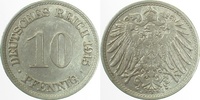     013n15J~2.2 10 Pfennig  1915J vz- J 013 4,10 EUR Differenzbesteuert nach §25a UstG zzgl. Versand