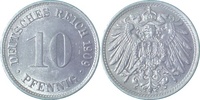     013n09D~1.5 10 Pfennig  1909D vz/stgl !! J 013 44,00 EUR Differenzbesteuert nach §25a UstG zzgl. Versand