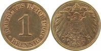 d 1 Pf 010n00J~2.5b 1 Pfennig  1900J ss/vz Wertzahl 1 leicht doppelt J 010