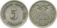  2.5 5 Pf   012n06G~2.5 5 Pfennig  1906G ss/vz J 012 5,50 EUR Differenzbesteuert nach §25a UstG zzgl. Versand