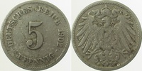  3.5 5 Pf   012n02G~3.5 5 Pfennig  1902G s/ss J 012 3,00 EUR Differenzbesteuert nach §25a UstG zzgl. Versand