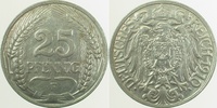     01810F~2.5b 25 Pfennig  1910F ss/v Licht.Prägung J 018 20,00 EUR Differenzbesteuert nach §25a UstG zzgl. Versand
