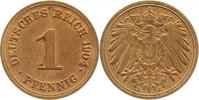 d 1 Pf 010n04E~2.5b 1 Pfennig  1904E ss/vz gereinigt J 010