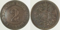  2 Pf   00277A~2.5b 2 Pfennig  1877A ss/vz kl.Rf J 002 5,00 EUR Differenzbesteuert nach §25a UstG zzgl. Versand