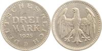 d 2.5 3 RM 31225D~2.5 3 Reichsmark  1925D Kursmünze ss/vz J 312
