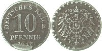 d  F29816D3.0 10 Pfennig  16D Stempelausbruch SS J 298