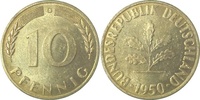     38350G~1.2a 10 Pfennig  1950G f.stgl Erstabschlag (EA)! !! J 383 12,00 EUR Differenzbesteuert nach §25a UstG zzgl. Versand