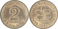 d 1.1 2 Pf 38158D~1.1 2 Pfennig  1958D bfr/stgl J 381