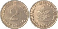 d 1.1 2 Pf 38164G~1.1 2 Pfennig  1964G bfr/stgl J 381