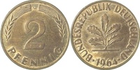  1.2 2 Pf   38164G~1.2 2 Pfennig  1964G f.stgl J 381 4,10 EUR Differenzbesteuert nach §25a UstG zzgl. Versand