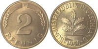  2 Pf   38150D~1.1a 2 Pfennig  1950D bfr/stgl Erstabschlag (EA)! !! J 381 30,00 EUR Differenzbesteuert nach §25a UstG zzgl. Versand